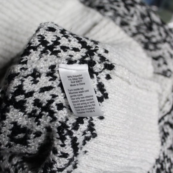 A.N.A. Black white mint stripe polyester crop sweater medium 3/$25 - Picture 5 of 5